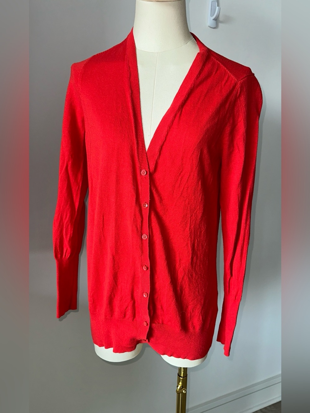Philosophy Bright Red V-Neck Button Cardigan